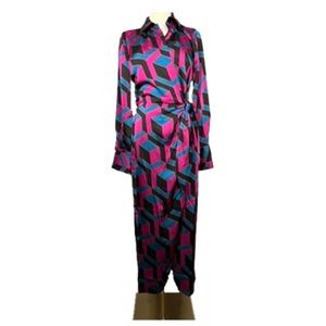House of Harlow Geometric Print Wrap Dress (S)